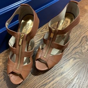 Michael Kors Leather Platform Sandals